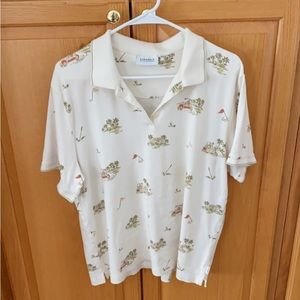 Lizgolf by Liz Claiborne Cream Polo Shirt